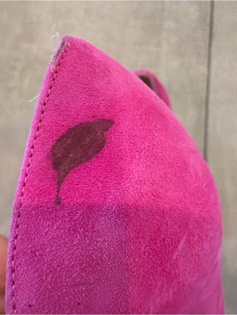Christian Louboutin Pink Fuchsia Suede D’Orsay Heels 37.5 US 7.5 - Picture 11 of 14